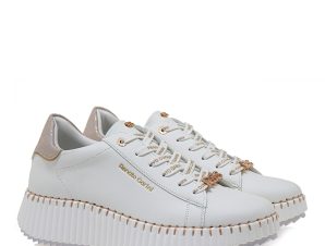 Renato Garini Γυναικεία Παπούτσια Sneakers 19R-496 Λευκό Πλατίνα Στάμπα S119R496308E